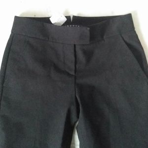 THEORY - Classic Black Stretch Cotton Pants